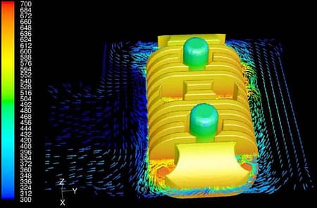 FSI simulation of a cylinder head - Goebel Engineering